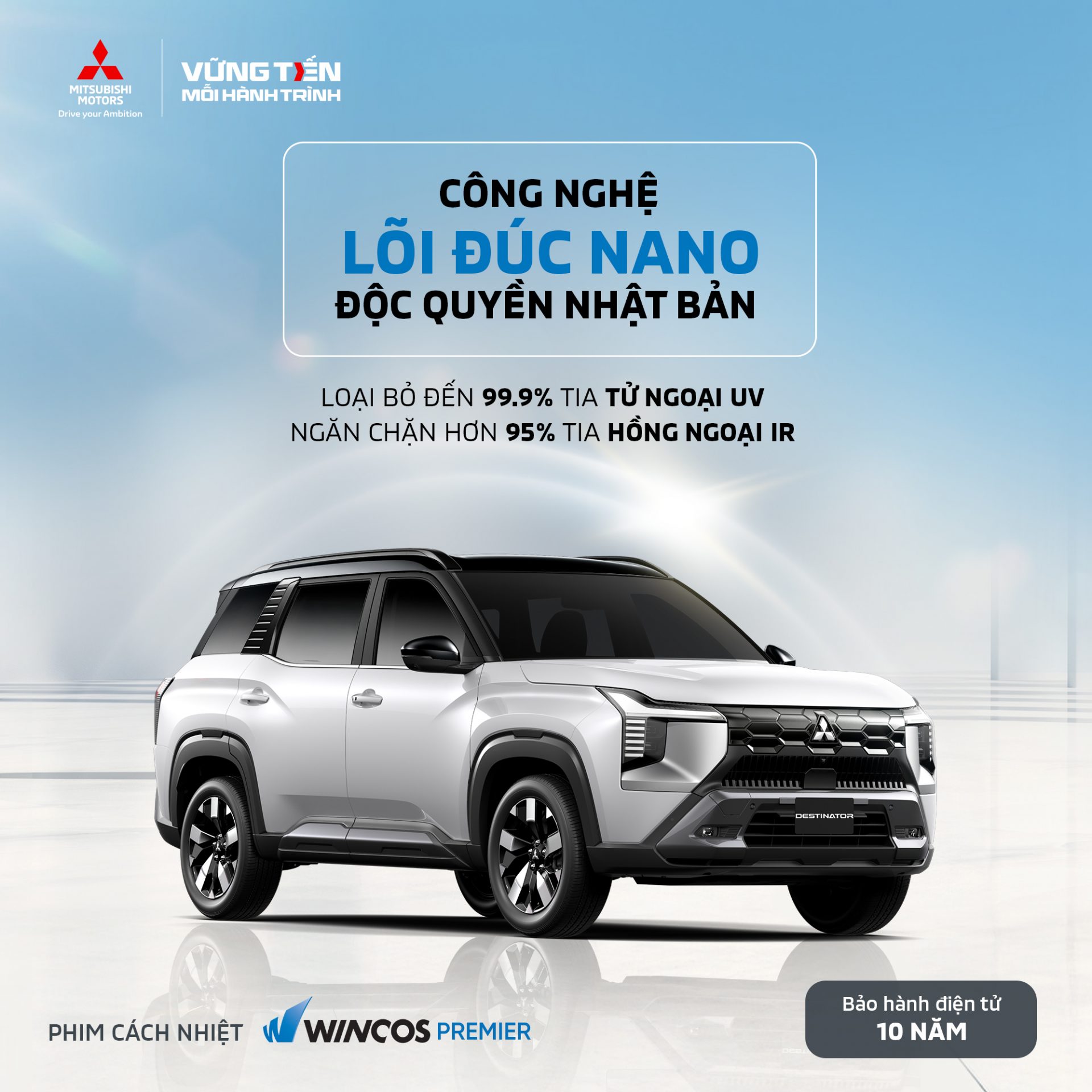 Phim cách nhiệt Wincos Premier cho xe Mitsubishi